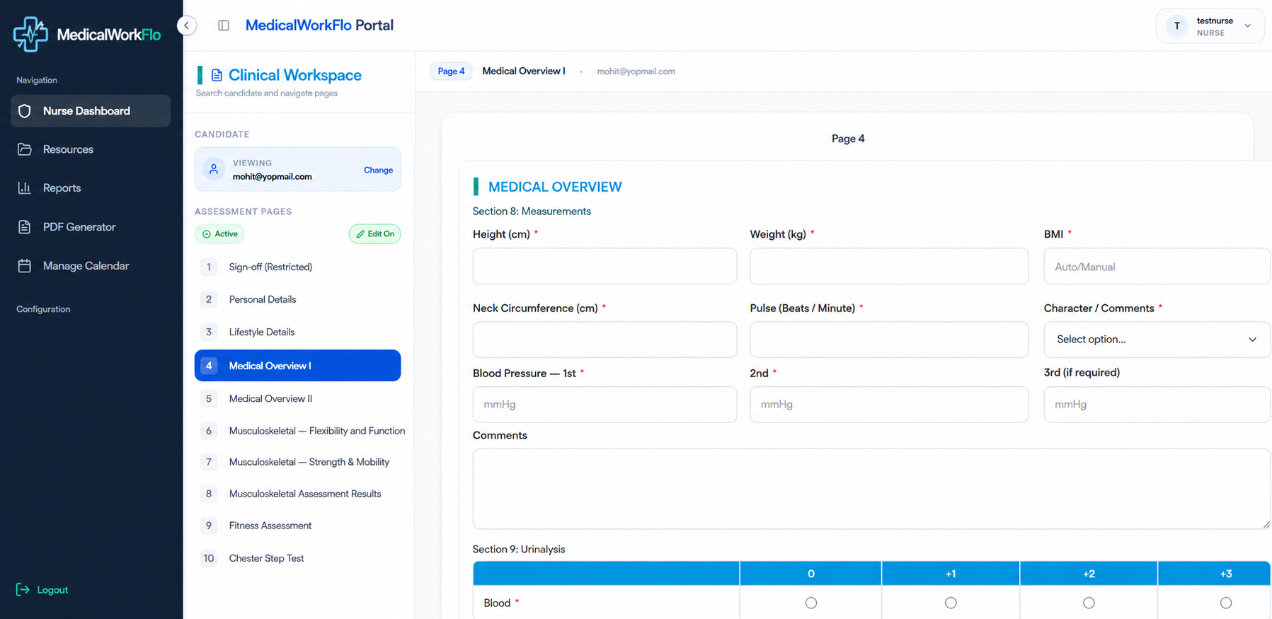 MedicalWorkFlo nurse clinical workspace